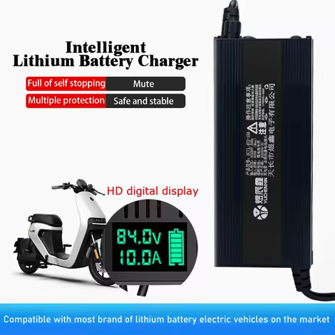 60V 2-20A Adjustable charger 16S 67.2v 17S 71.4V 20S 73V 2-20A lifepo4 Battery Smart fast charger li