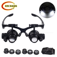 10 Times 15 Times 20 Times 25 Times LED Light Premium Magnifying Lens Wearable Antique Jewelry Watch