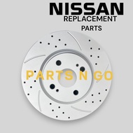 (1-PAIR) 260MM THAILAND QUALITY NISSAN ALMERA N17 SYLPHLY G11  ORIGINAL DRILLED SLOTTED SPORT FRONT 