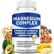 Magnesium Complex 1000mg 90 Capsules – 8 Forms Elemental Magnesium for Daily Wellness Support