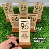 Plywood Table Numbers Cafe, Resto, Coffeeshop, Restaurant, Laser Cutting Number/s