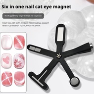 6 In 1 Nail Art Magnet Stick Multifunctional Cat Eye 5d 9d Tool Art Magnet Gel Nail Q7g8