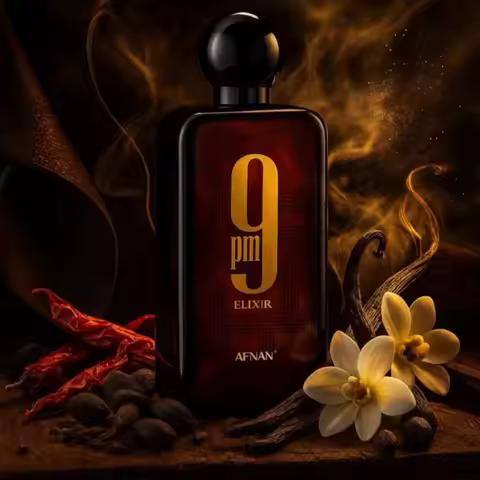 Afnan 9 PM Elixir Unisex Extrait de Parfum, 3.4 Fl. Oz, Lightweight and dura.bl.e