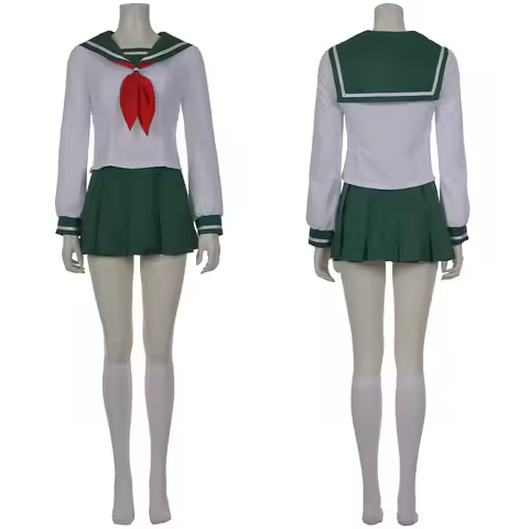 Higurashi Cosplay Anime Kagome Costume Adult Women Fantasia JK Uniform Shirt Skirt Outfits Halloween