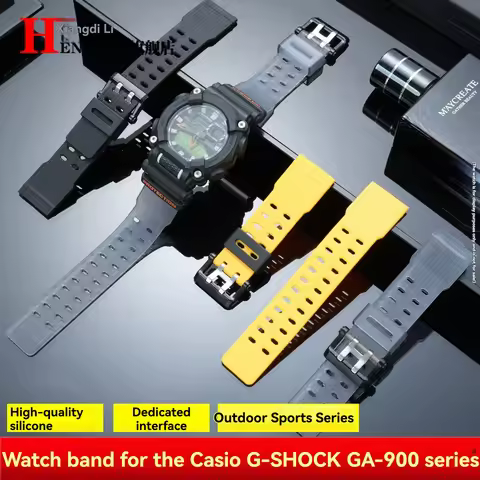 GA-900 silicone Watchband For G-SHOCK Casio 5637 GA-900-1A/1A GA-900E-1A3PR resin strap bracelet wat