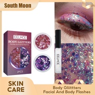 Eelhoe Màu làm đẹp cơ thể TRE Màu nhũ lấp lánh Tóc Long Lanh Sequin Cơ Thể Mặt nạ ngủ Long Lanh Sequ