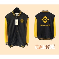 Crypto Currency Binance Exchange BNB Varsity Baseball Jacket