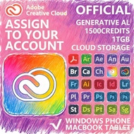 Adobe Creative Cloud CC 1TGB | 100% Authentic | Universal Support | Adobe Apps