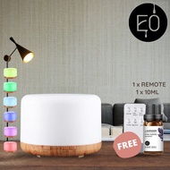 500ML Air Humidifier Aroma Diffuser Ultrasonic With Remote Control 7 LED Light Colour Aromatherapy E