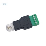 LIDU1 Terminal Adaptor Ethernet Connector RJ11 4P 4C Male to 4 Pin Terminal Connector