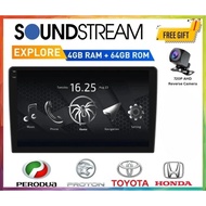 SOUNDSTREAM Anzuo Explore 9"/10" 4RAM+64GB DSP 48BAND 8CORE 4G  ANDROID PLAYER (FREE REVERSE CAMERA)