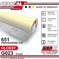 Sticker ORACAL 651 - G023 Cream Gloss Cutting Stiker [METERAN]