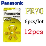 12pcs PR70 Panasonic Hearing Aid Batteries A10 E10AE PR536 P10 S10A Hearing Aids Battery For Audífon