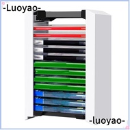 LUOYAO1 CD Box Holder, Can Store 12pcs Plastic Game Disc Rack,  Universal Host Game Card Box Storage