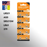 Alkaline Button Cell LR41/AG3/392, LR43/AG12/386A, LR44/AG13/357, LR521/AG0/379A, LR621/AG1/364, LR6