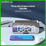 SUCHENSG LED Digital Alarm Clock, LED Display Temperature Display Temperature Display Clock, Gift FM