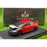 Champion Diecast 1/64 Honda Civic FD2 Mugen RR - Experimental Silver Red
