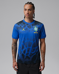 Brazil Academy Pro Men's Jordan Dri-FIT Football Short-Sleeve Pre-Match Top