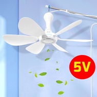 Ceiling Fan Mini 6 Blade 5V USB Fans Mini Fans Air Conditioner Cooler Kipas Syiling Penyejuk