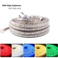 SMD 5050 AC 220V LED Strip Flexible Light 60leds/m Ribbon LED Tape 5050 LED Strip Waterproof 220 V L
