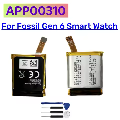 Original Replacement APP00310 Battery For Fossil Gen 6 battery EFC1-492428 APACK 400mAh Battery + To