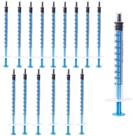 Albedel 15 pcs 1ML/CC Plastic Syringe Disposable Individual Sealed Wrap Without Needle with Measurem
