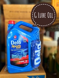 CALTEX (New 2023) น้ำมันเครื่อง Delo Sport Turbo  10w-30 ขนาด 7 ลิตรแถม เสื้อยืด Delo Sport Turbo 1 