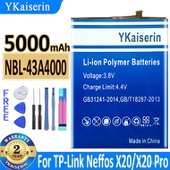 5000mAh NBL-43A4000 Baery For TP- Neffos X20/X 20/X20 Pro/X 20 Pro/X20Pro TP7071A TP9131A Mobile one Baery In Stock