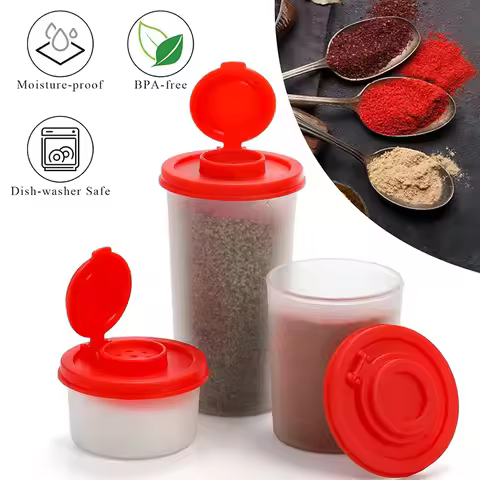 Salt Pepper Shakers Moisture Proof Salt Shaker for Camping Picnic Outdoors Kitchen Lunch Boxes Trave