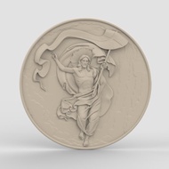 3D模型STL CNC路由器文件 3d打印的耶穌圓板