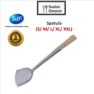 TOFFI Spatula Stainless Steel Wooden Handle/ Sudip Besi Pemegang Kayu (S/M/L/XL/XXL) 3 Months Warran