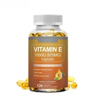 Vitamin E 1000IU 120 Softgels | d-Alpha Tocopherol | Skin & Immune Antioxidant Support