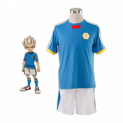 Anime Inazuma Eleven Gouenji Shuuya Football Team Halloween Blue Cosplay Costumes if;3