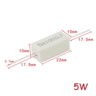 5W 10W 20W Cement Resistor Chalk Resistor Perintang Kapur 5 Watt 10 Watt 20 Watt 1 10 100 1k 10k 100