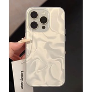 Ins style water ripple pattern iPhone case for iPhone15 pro max  14 pro max Matte IMD casing 13 pro max cute