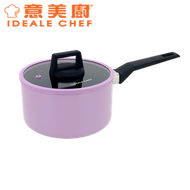 意美廚 - LAVENDER 陶瓷易潔單柄煲連矽膠玻璃蓋 20 x 11cm / 3.1L - 粉紫色 (IC22220P)
