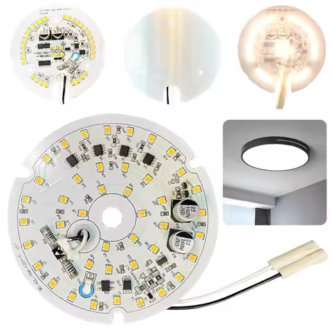 3.94 Inch LED Ceiling Fan Light Kit 18W 1530LM Dimmable LED Retrofit Kit 3000K/4000K/6500K Ceiling F