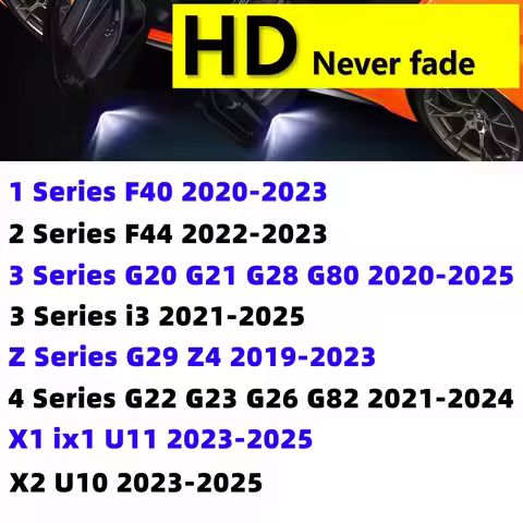 HD 2X LED Car Door Projector Light For BMW 1 2 3 X1 ix1 X2 Z Series i3 G20 G21 G22 G23 G26 F40 F44 U