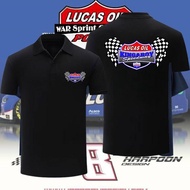 Cas Fashion Baju LUCAS OIL Polo Shirt Lucas Popular Item Printed Polo Tee Unisex Baju 100% COTTON Ts