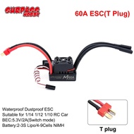 SURPASS 45A 35A 60A กันน้ำวงจร ESC ไร้ถ่าน T/ XT60ปลั๊กเครื่องควบคุมความเร็ว2-3S สำหรับ1/10 1/12 1/1