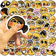 60PCS Yellow Emotional Expressions Stickers For Laptop Helmet Decal