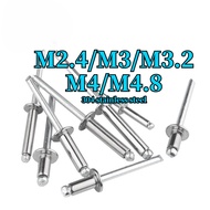 304 stainless steel countersunk all-steel blind rivet round head open type pull nail countersunk hea