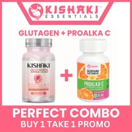 1+1 Promo Glutagen + ProAlka C Vitamin C with Zinc by Kishaki Essentials total of 160 Capsules