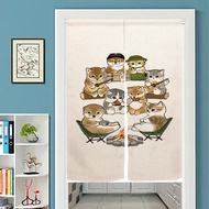 Interesting and Cute Cat Curtains Nolan Room Divider Decoration Semi-Hanging Curtains Kitchen Entran
