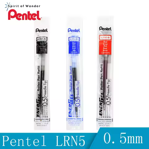 12pcs Pentel Energel X REFILL Needle Tip LRN5 Gel Pen Refill Fit for BLN75 / 105 0.5 mm Student Offi