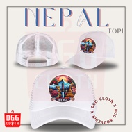 DGGCloth Topi Souvenir Negara Nepal  - Topi Trucker Oleh Oleh Nepal 2