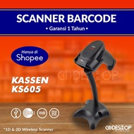 LAYAR SCANNER QR CODE |KS-605 / KS605 2D USB Barcode Reader 1D/2D Screen hp