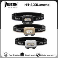 WUBEN H4 800Lumens Rechargeable LED Headlamp Motion Sensor, Headlight Flashlight With Battery