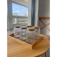 bekas balang bamboo kuih raya glass air tight jar kaca kedap udara cookies jar candy jar