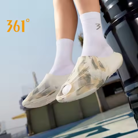 361 Degrees Furious Men Slippers Trendy Soft Antibacterial Breathable Outdoors Lightweight Comfortab